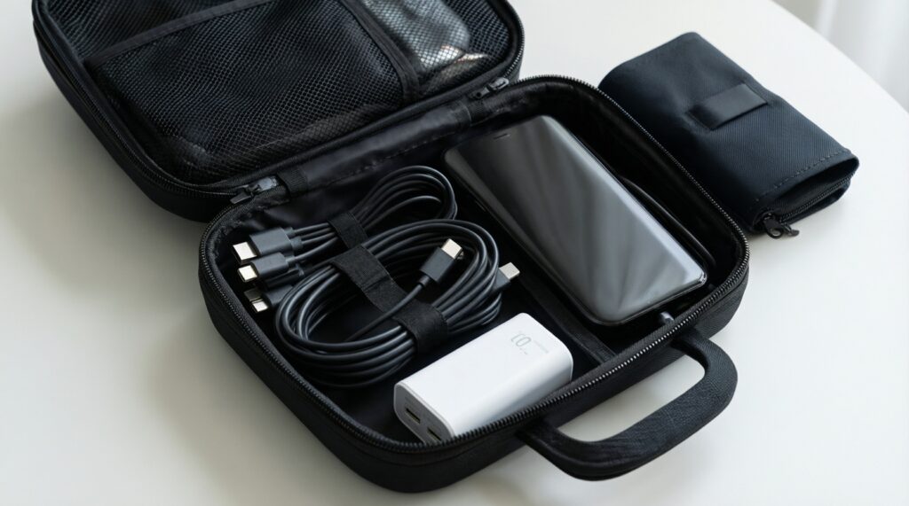 Как организовать хранение проводов и зарядок, чтобы не путаться - иллюстрация