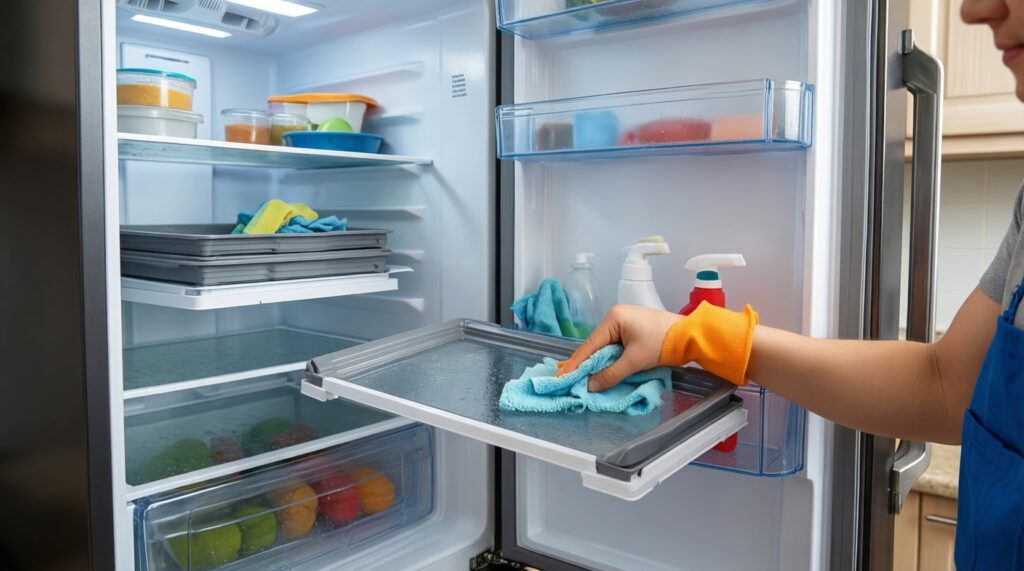 Как убрать запахи в холодильнике подручными средствами - иллюстрация