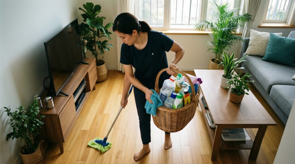 Лайфхаки для быстрой уборки за 15 минут: чек-лист по зонам - иллюстрация