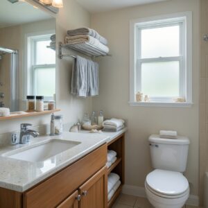 Порядок в ванной: хранение вещей, контроль влажности и защита от налёта