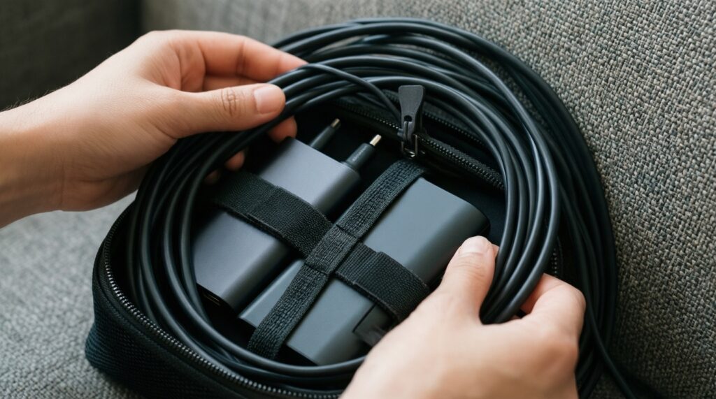 Организация проводов и зарядок: простые решения без дорогих аксессуаров - иллюстрация