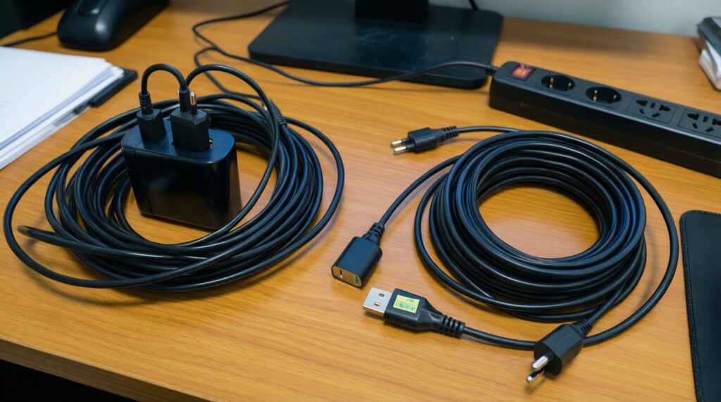 Организация проводов и зарядок: простые решения без дорогих аксессуаров - иллюстрация